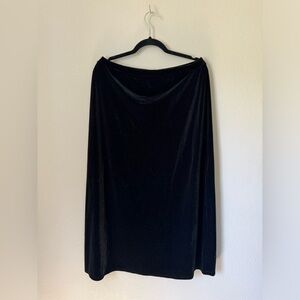 George Velvet Maxi Skirt Black Womans Size Large